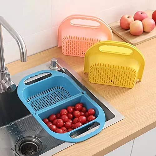 ( BUY 1 GET 1 FREE ) Kitchen Foldable Colander Sink Strainer Basket