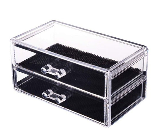 2 Drawers Acrylic Cosmetic Box cosmetic Bags