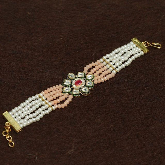 Kundan Work Acrylic Crystal Beads Bracelet ( BF 22 )