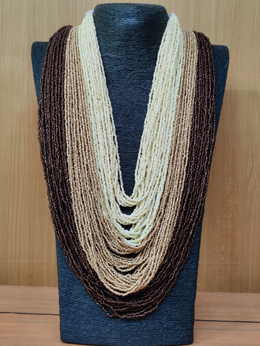 Fancy Beaded Brown shaded Jewellery Necklace