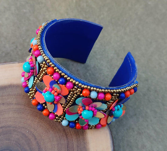 Blue base Multicolor bracelet