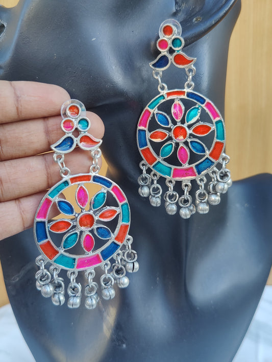 Abstract Eye catching colorful  Earings