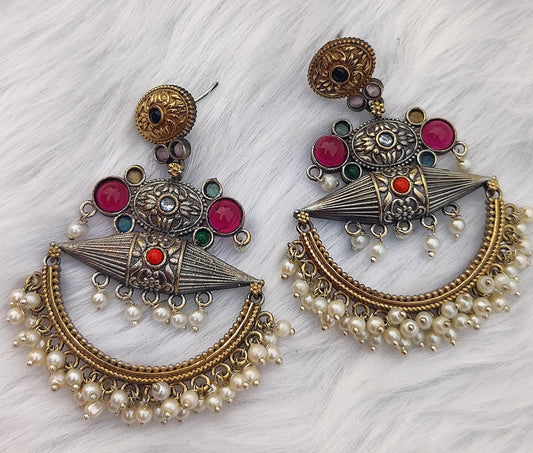 Abstract Chandbali Earings