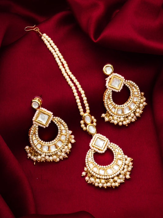 Beautiful pearlline kundan Maang Tikka ( PZ 41 )