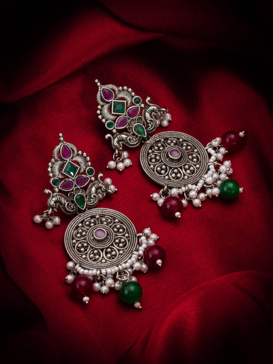 Beautiful traditional stone combined Earrings ( PZ 45 )