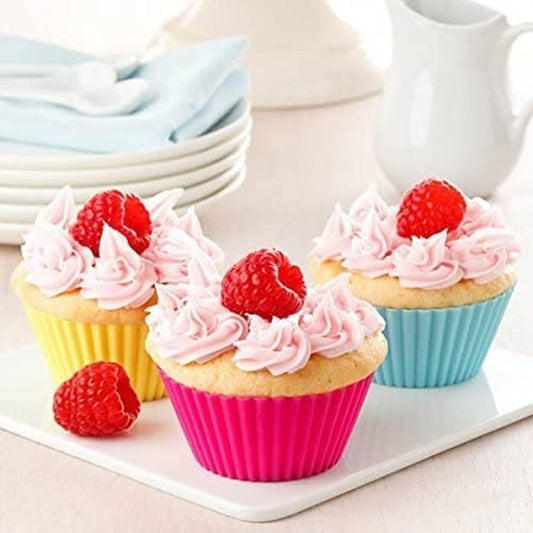 Silicon Cupcake Mould set of 12 Round Muffin Moulds Kitchenware ( SL 179 )