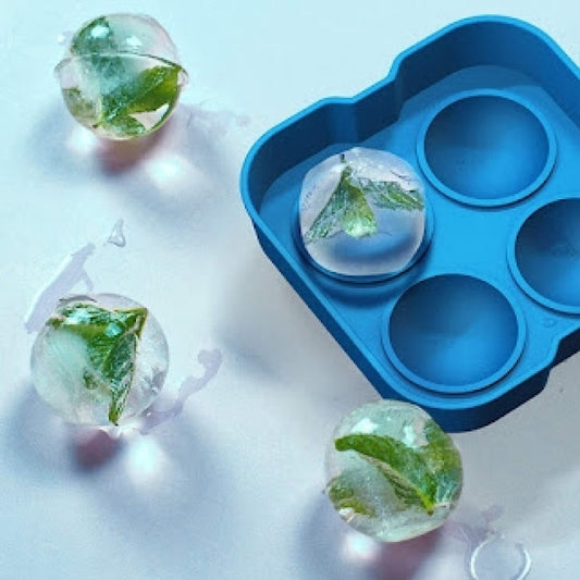 Silicone Ice Ball Tray 4 Round Ball Ice Cube Kitchenware ( SL 199 )