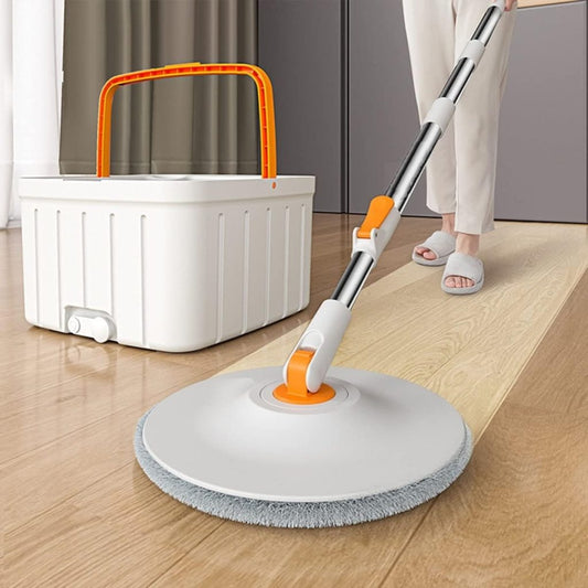 Spin Mop Bucket with 2 Microfiber Refills Cleaning Accessories ( SL 234 )