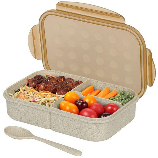 Lunch Box 3 Compartment with Spoon Home & Kitchen ( SL 185 )